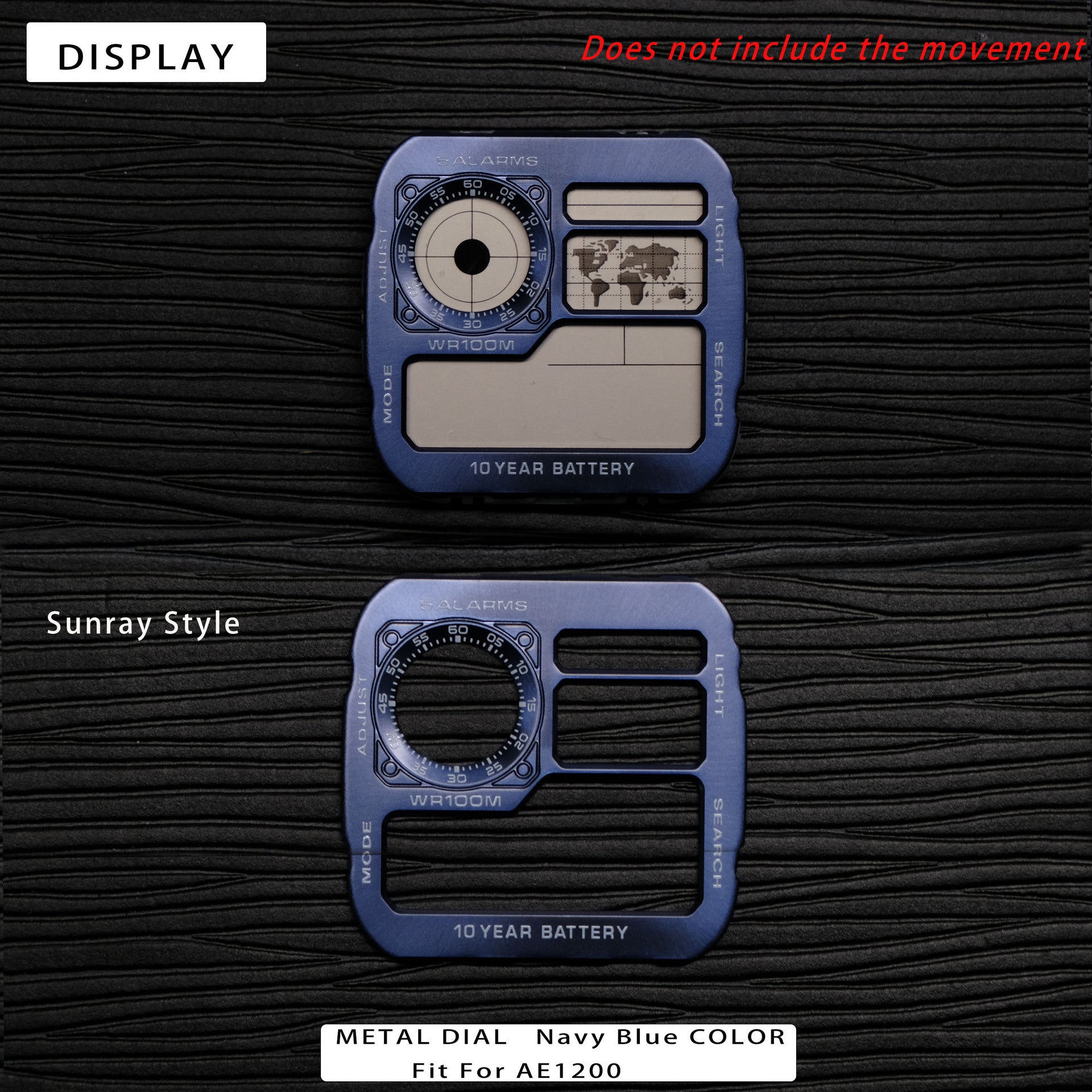 Metal AE1200 Watch Dial Modification Kit