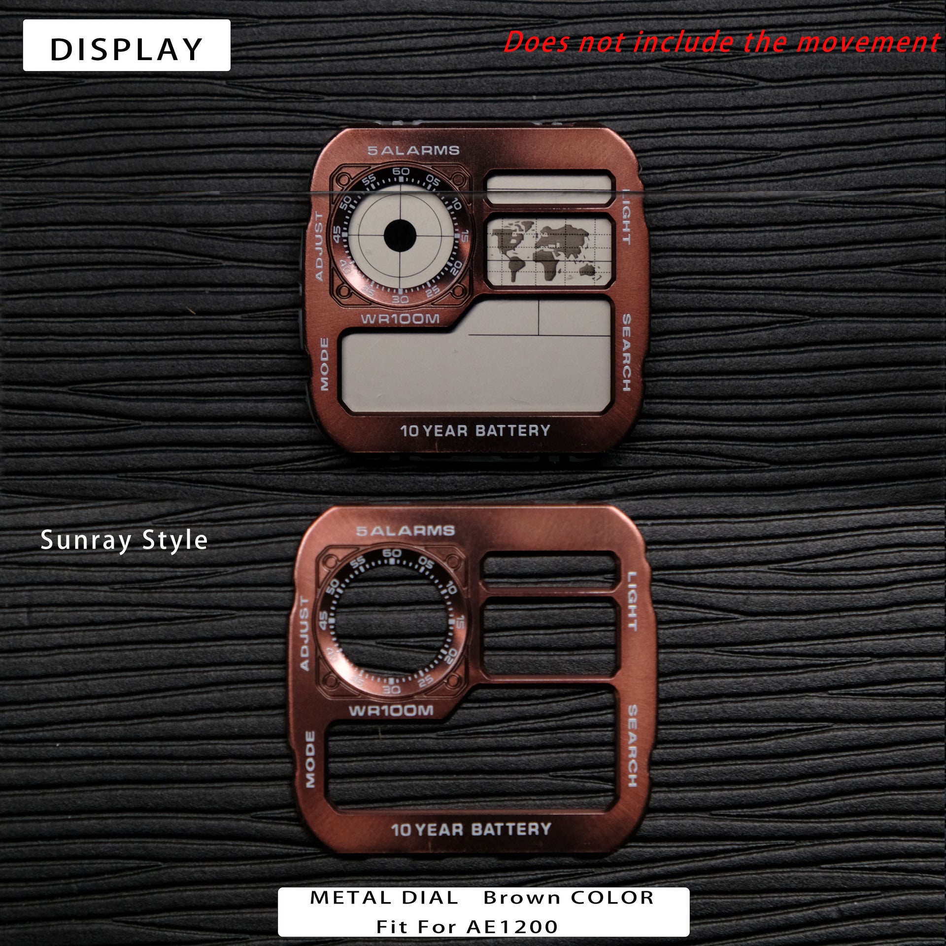 Metal AE1200 Watch Dial Modification Kit