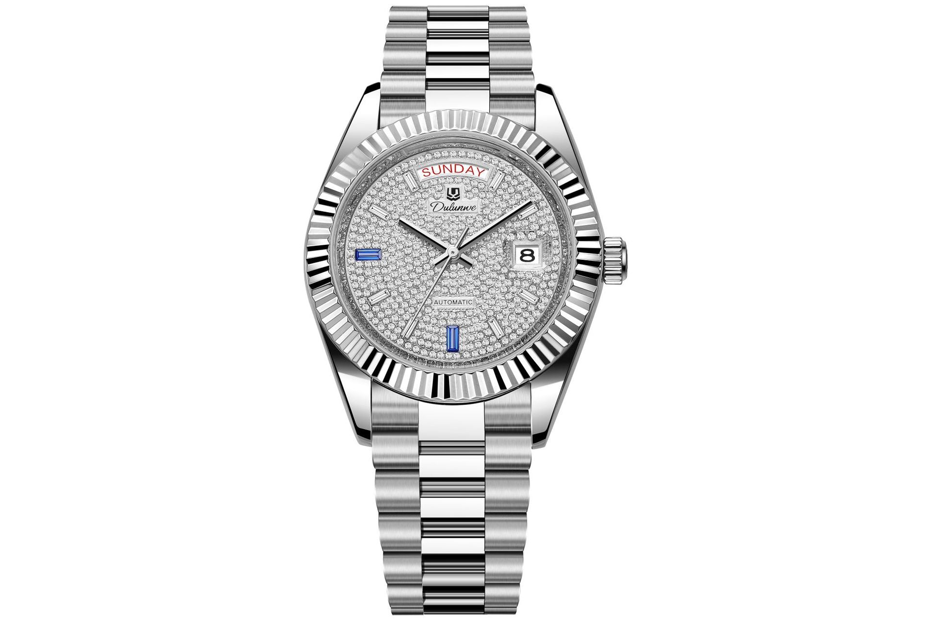 Automatic Calendar Mens Watch Stainless Steel
