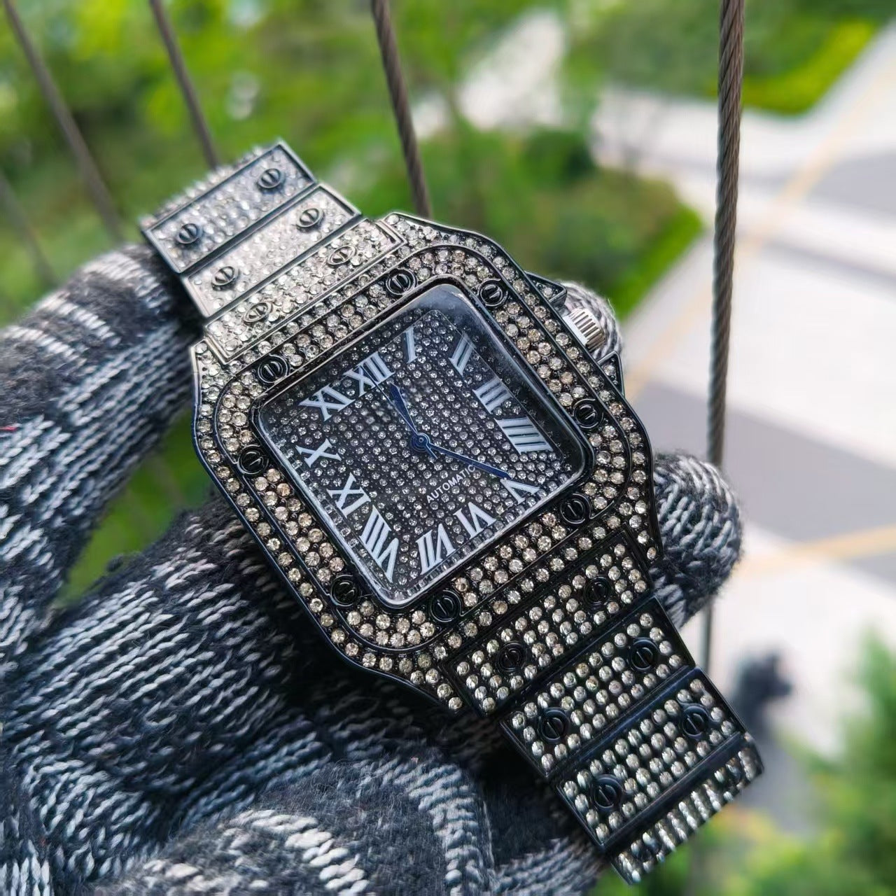 Automatic Roman Numeral Blue Balloon Watch
