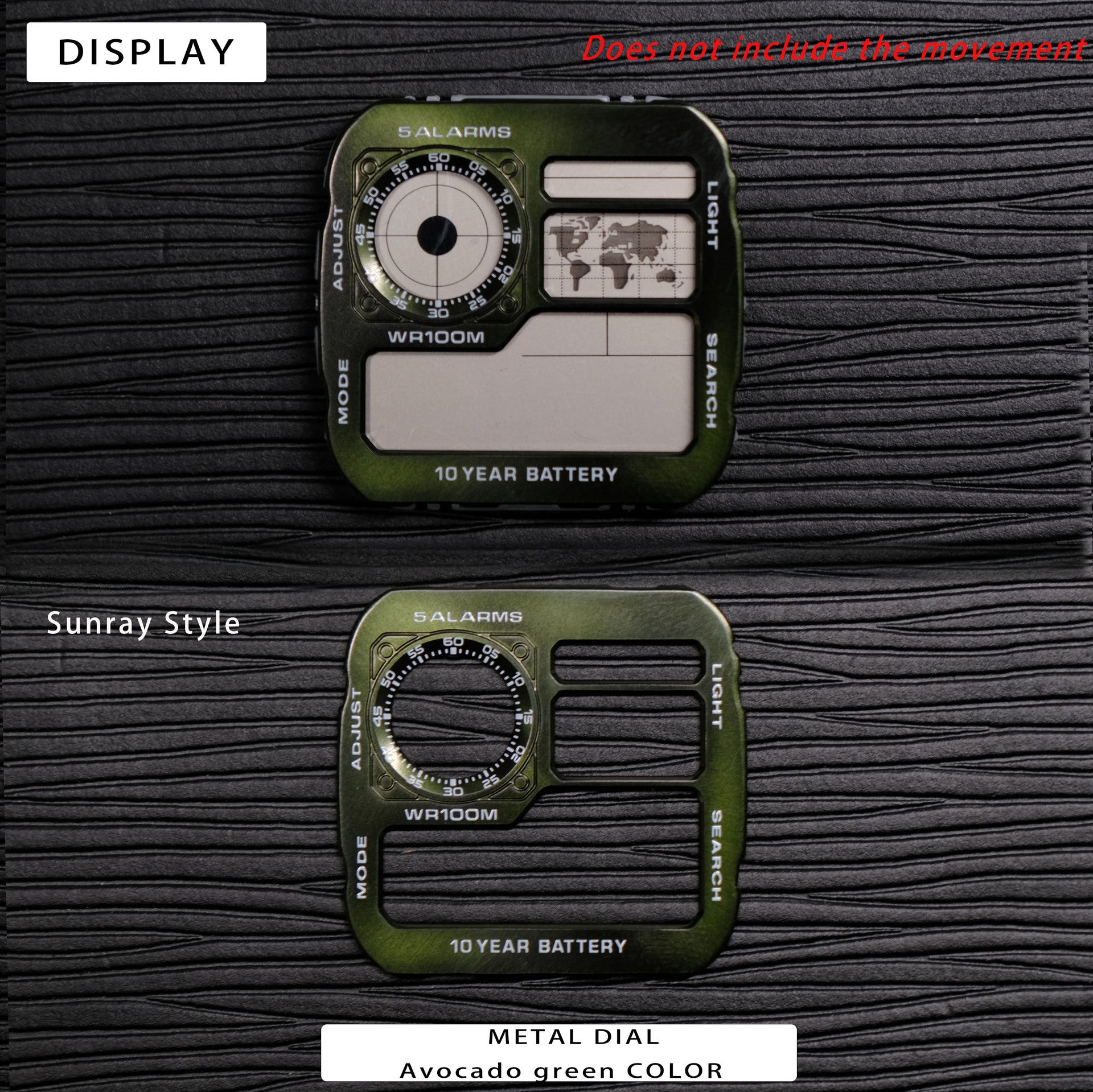 Metal AE1200 Watch Dial Modification Kit