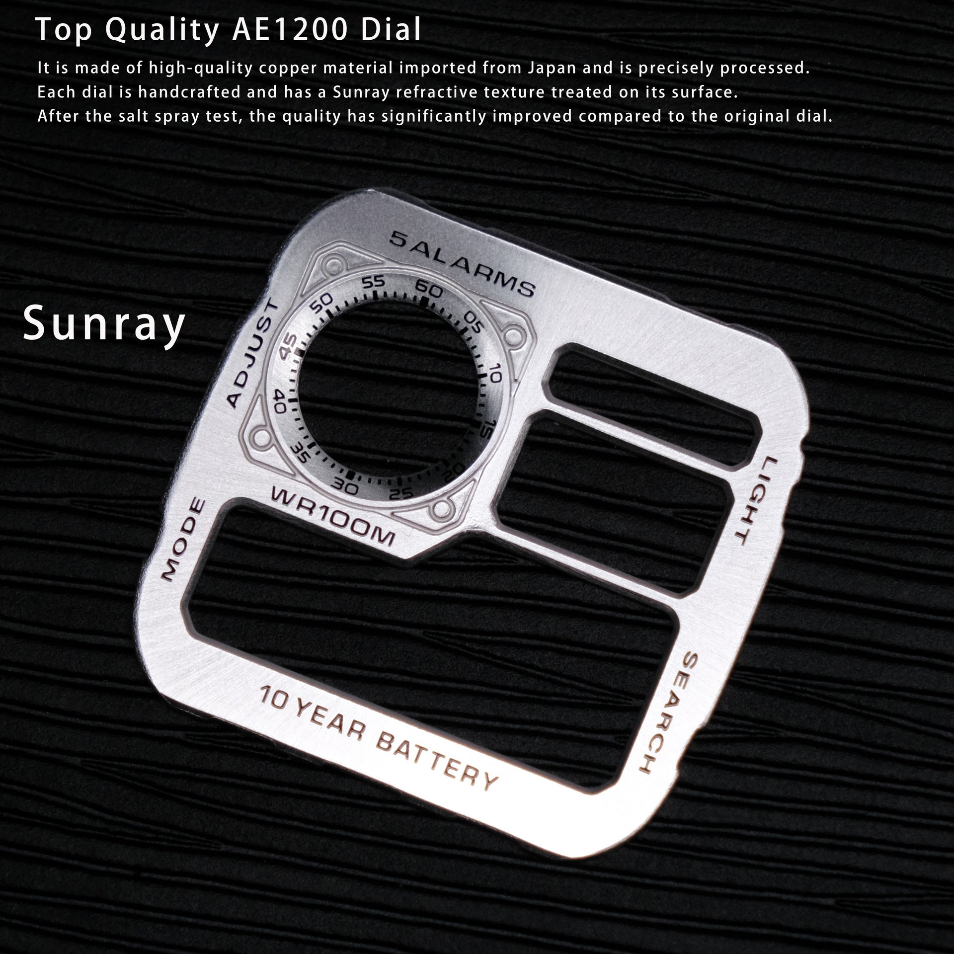 Metal AE1200 Watch Dial Modification Kit