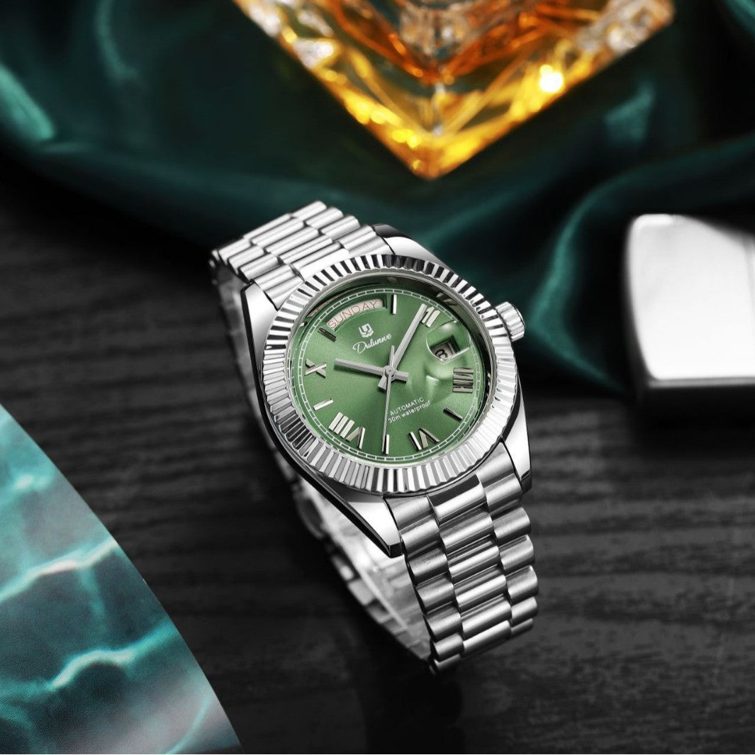 Automatic Calendar Mens Watch Stainless Steel