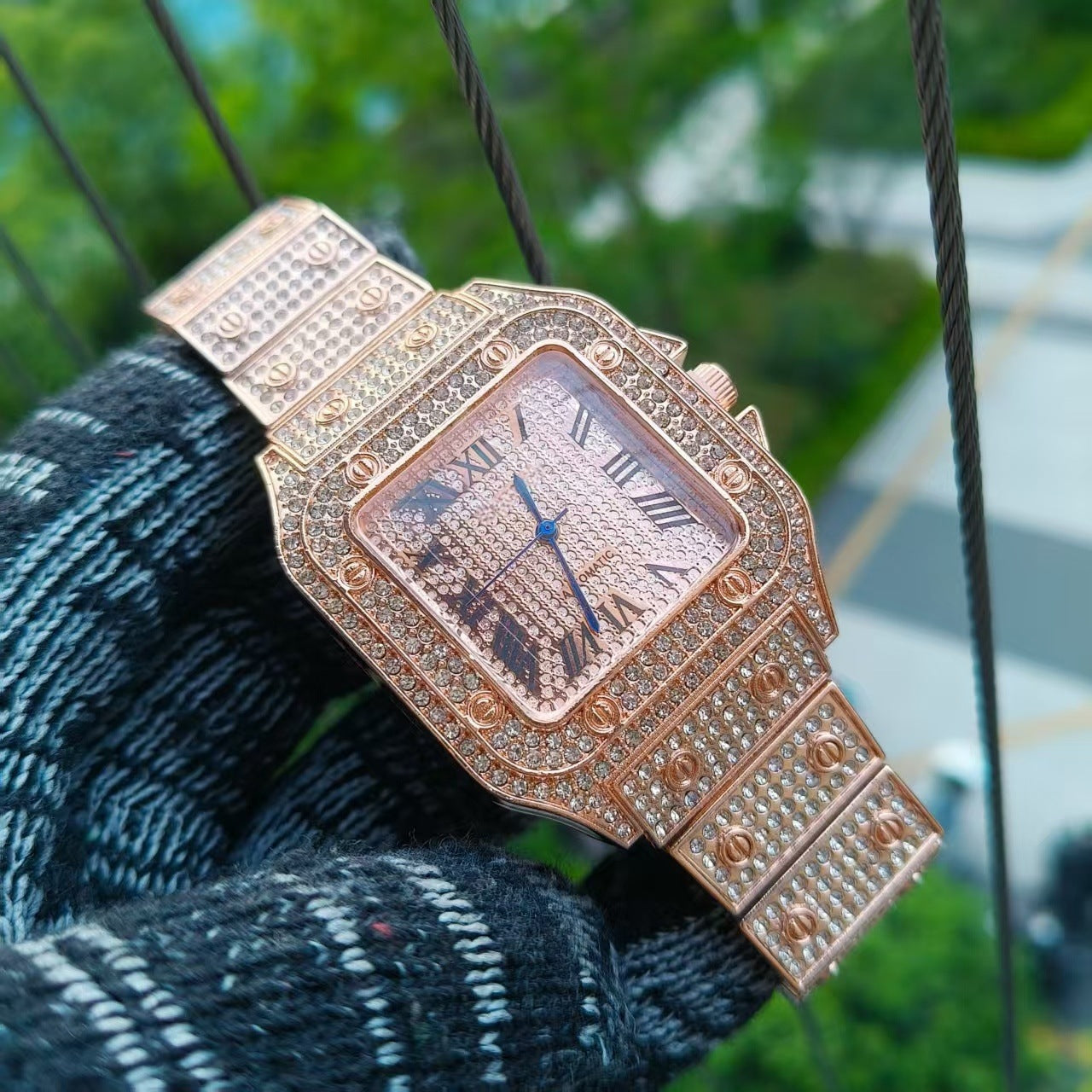 Automatic Roman Numeral Blue Balloon Watch