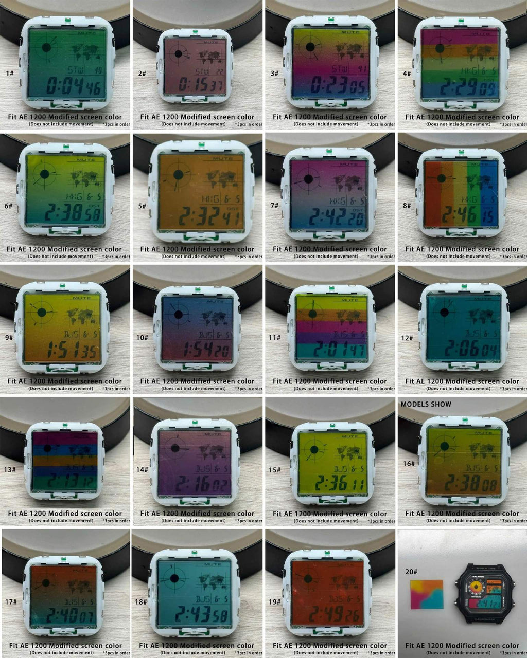 AE1200 Watch Dial Color Film Modification Set