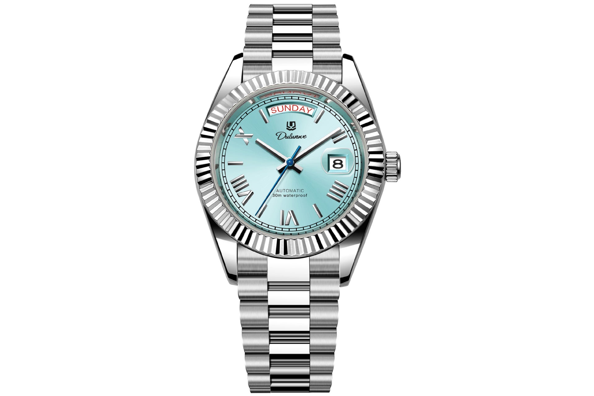 Automatic Calendar Mens Watch Stainless Steel