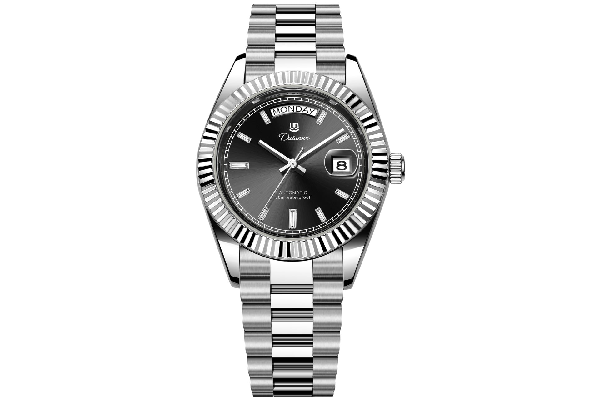 Automatic Calendar Mens Watch Stainless Steel