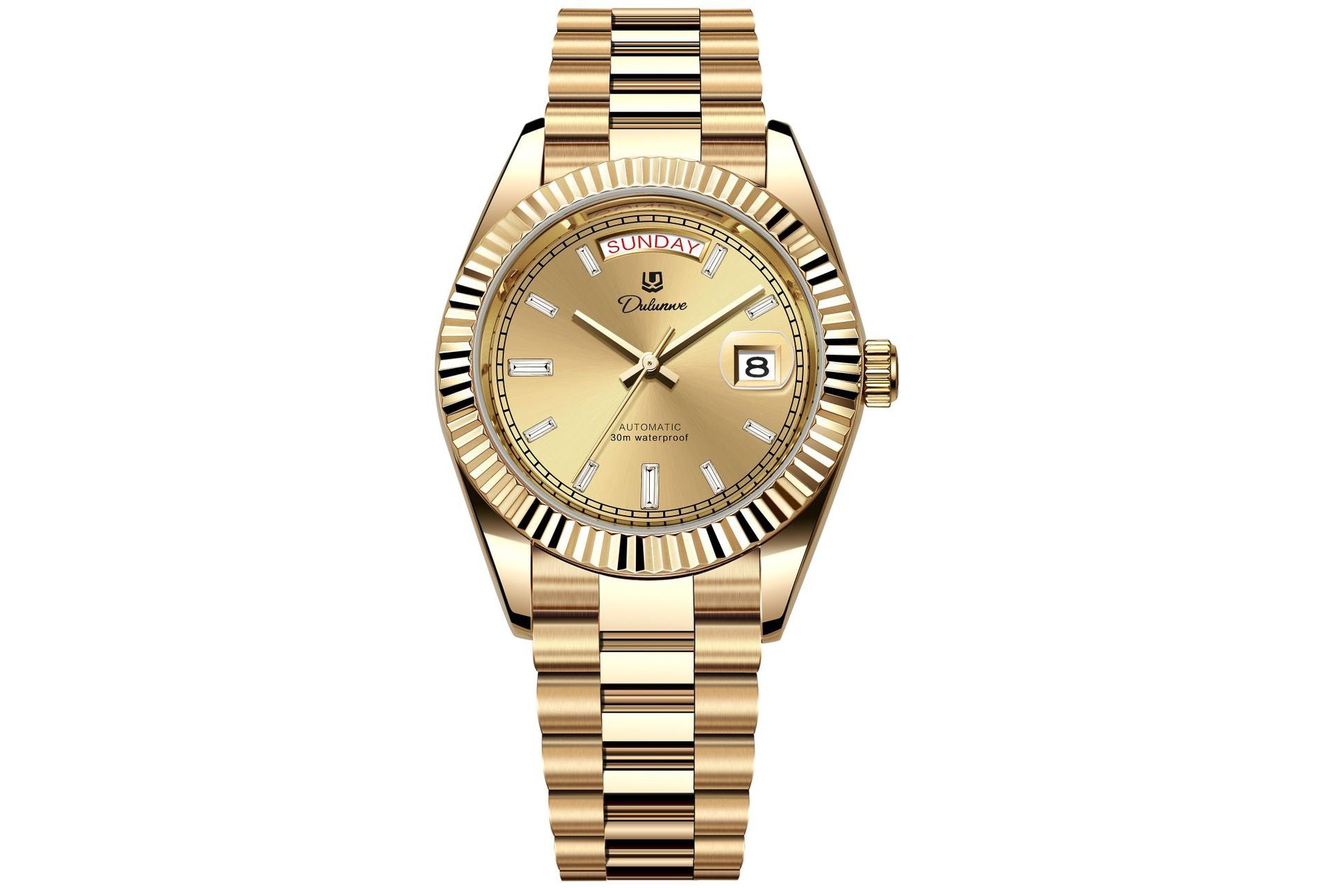 Automatic Calendar Mens Watch Stainless Steel