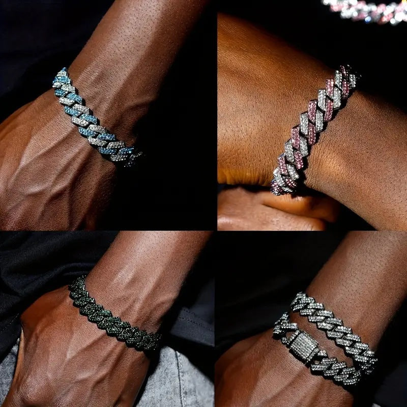 Diamond Rhombus Cuban Link Chain Necklace
