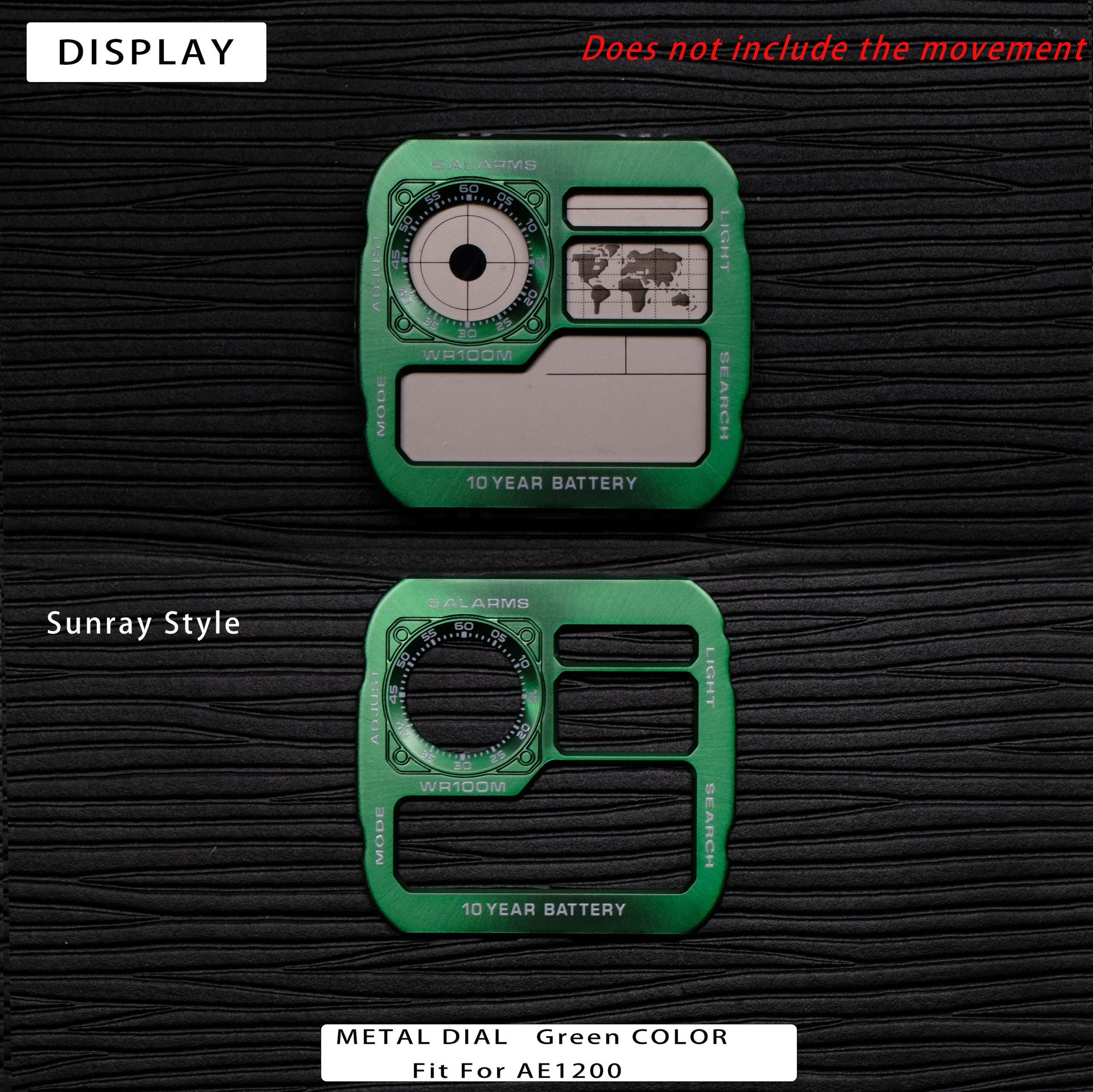 Metal AE1200 Watch Dial Modification Kit