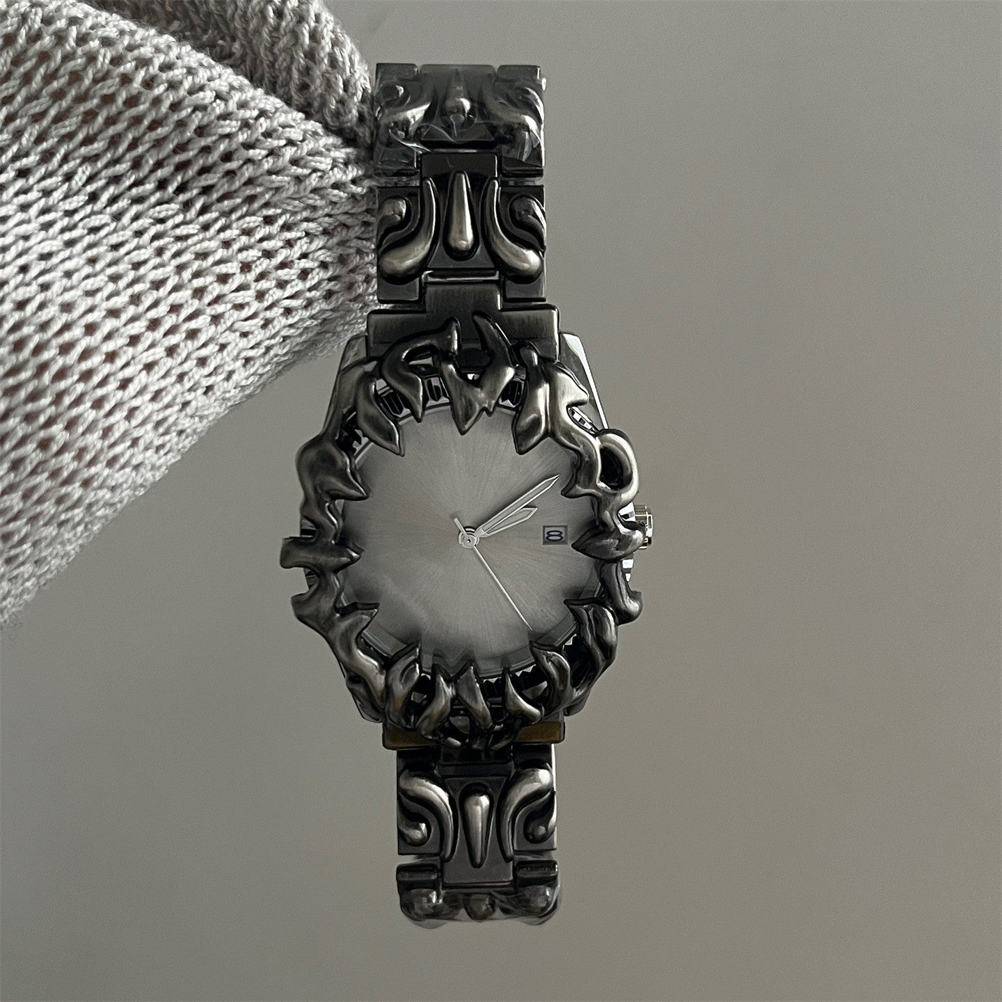 Gothic Devil Eye Embossed Dial Watch