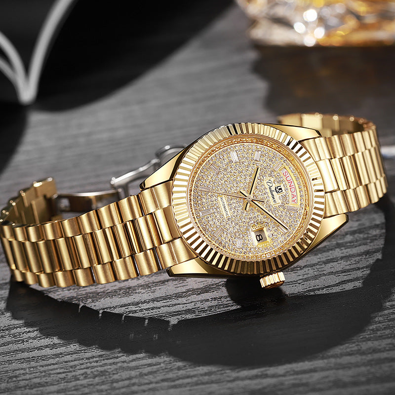 Automatic Calendar Mens Watch Stainless Steel