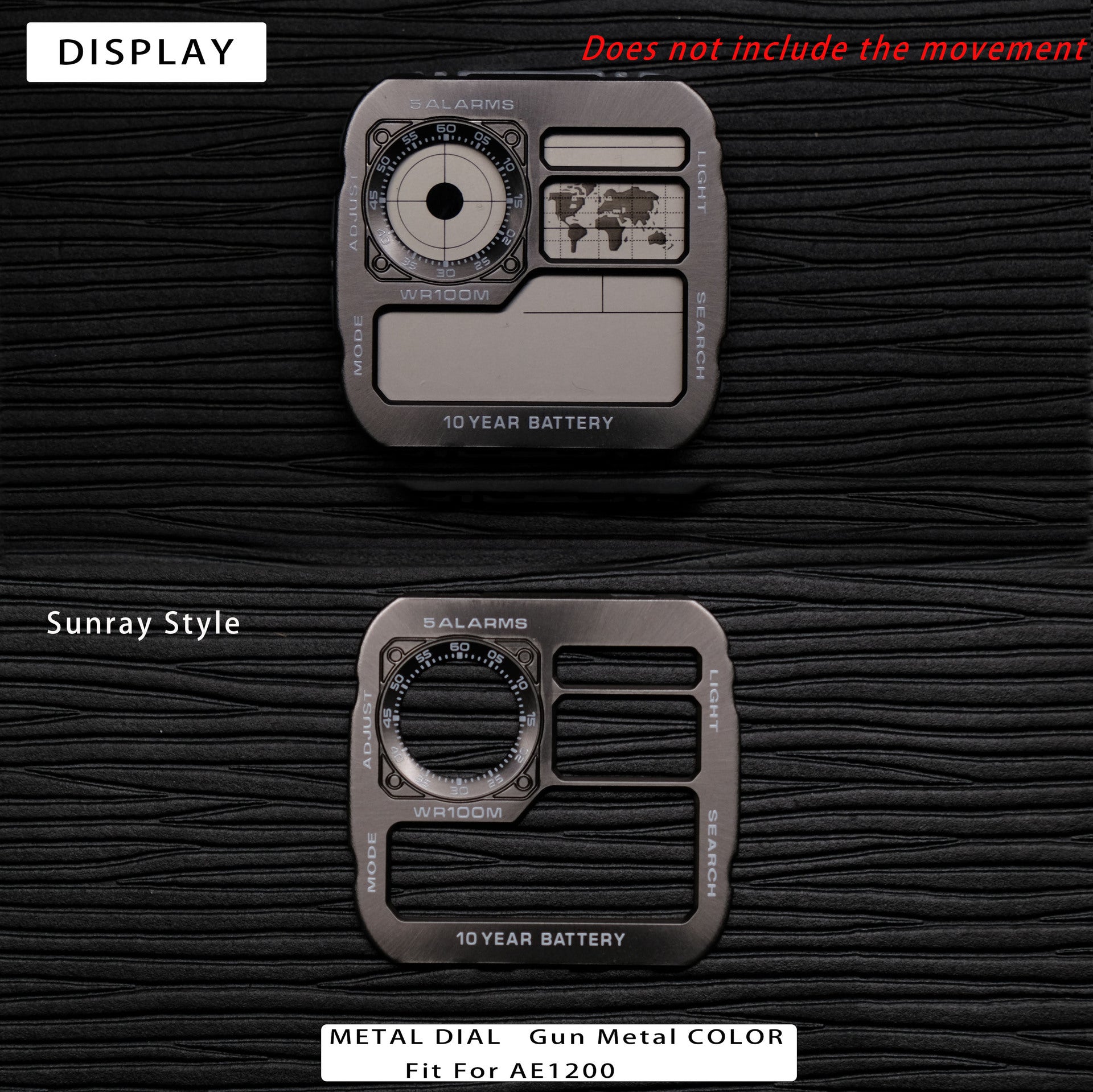 Metal AE1200 Watch Dial Modification Kit