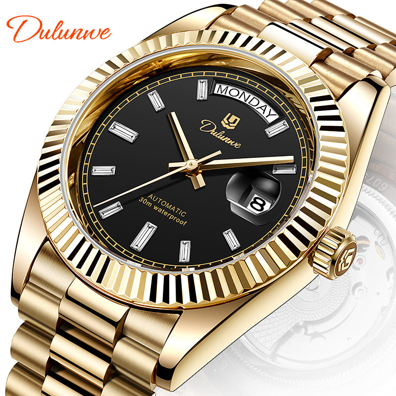 Automatic Calendar Mens Watch Stainless Steel